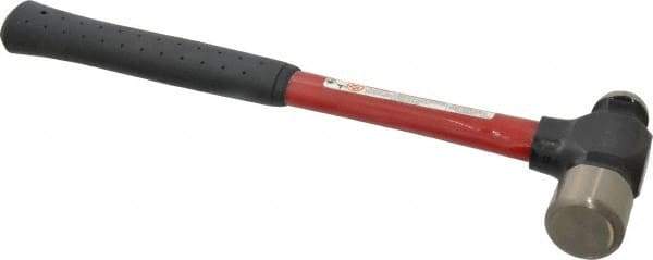 Proto - 1-1/2 Lb Head Ball Pein Hammer - Fiberglass Handle, 1-1/4" Face Diam, 14-3/16" OAL, Fiberglass with Cushion Grip - Caliber Tooling