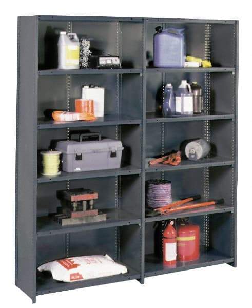 Value Collection - 5 Shelf, 500 Lb. Capacity, Closed Shelving Add-On Unit - 48 Inch Wide x 12 Inch Deep x 85 Inch High, Gray - Caliber Tooling