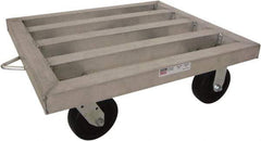 PRO-SOURCE - 2,000 Lb Capacity Aluminum Welded Aluminum Dolly - 28" Long x 24" Wide x 10" High, 6" Wheels - Caliber Tooling