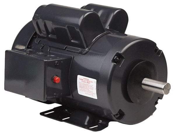 US Motors - 3/4 hp, TEFC Enclosure, No Thermal Protection, 1,140 RPM, 115/208-230 Volt, 60 Hz, Single Phase Capacitor Start-Cap Run Motor - Size 56H Frame, Rigid Base Mount, 1 Speed, Ball Bearings, 10.05 Full Load Amps, B Class Insulation, Reversible - Caliber Tooling