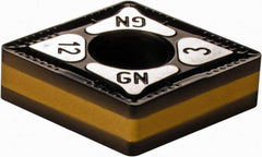 Iscar - CNMG643 GN Grade IC8150 Carbide Turning Insert - TiCN/Al2O3/TiN Finish, 80° Diamond, 3/4" Inscr Circle, 1/4" Thick, 3/64" Corner Radius - Caliber Tooling