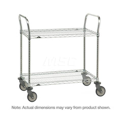 Metro - Carts; Type: Utility ; Load Capacity (Lb.): 900.000 ; Number of Shelves: 2 ; Width (Inch): 24 ; Length (Inch): 48 ; Height (Inch): 39 - Exact Industrial Supply