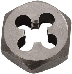 Union Butterfield - 1-3/8 - 6 UNC Thread, 2-3/8" Hex, Right Hand Thread, Hex Rethreading Die - Chromium Steel, 1" Thick, Series 2025 - Exact Industrial Supply