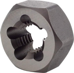 Union Butterfield - 5/8-11 UNC Thread, 1-1/4" Hex, Right Hand Thread, Hex Rethreading Die - Chromium Steel, 5/8" Thick, Series 2025 - Exact Industrial Supply