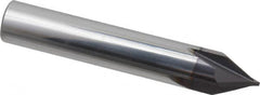 Niagara Cutter - 1/2" Diam 4 Flute Single End Solid Carbide Chamfer Mill - Caliber Tooling