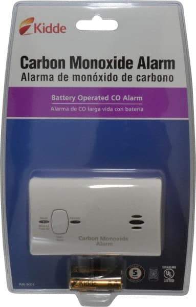 Kidde - CO Alarm - 85 dB Decibel Rating, AA Battery Included, Wall or Ceiling Mount, Electrochemical Sensor - Caliber Tooling