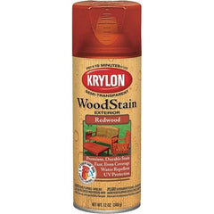 Krylon - 0.5 Qt Aerosol Can Redwood Wood Stain - Oil-Based, Semi-Transparent - Caliber Tooling