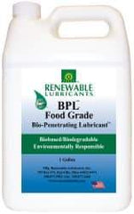 Renewable Lubricants - 1 Gal Bottle Thin Oily Film Penetrant/Lubricant - 0°F to 280°F, Food Grade - Caliber Tooling