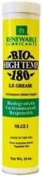 Renewable Lubricants - 14 oz Cartridge Biobased Extreme Pressure Grease - Green, Extreme Pressure & High Temperature, 285°F Max Temp, NLGIG 2, - Caliber Tooling