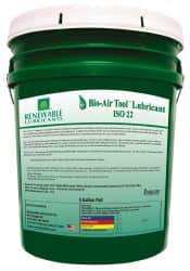 Renewable Lubricants - 5 Gal Pail, ISO 22, Air Tool Oil - -40°F to 420°, Series Bio-Air - Caliber Tooling