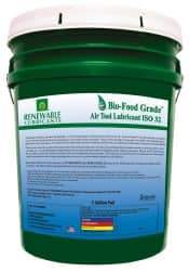 Renewable Lubricants - 5 Gal Pail, ISO 32, Air Tool Oil - -20°F to 230°, 29.33 Viscosity (cSt) at 40°C, 7.34 Viscosity (cSt) at 100°C, Series Bio-Food Grade - Caliber Tooling