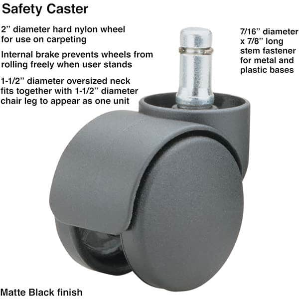 Master Caster - Cushions, Casters & Chair Accessories Type: Caster Set For Use With: Office and Home Furniture - Caliber Tooling