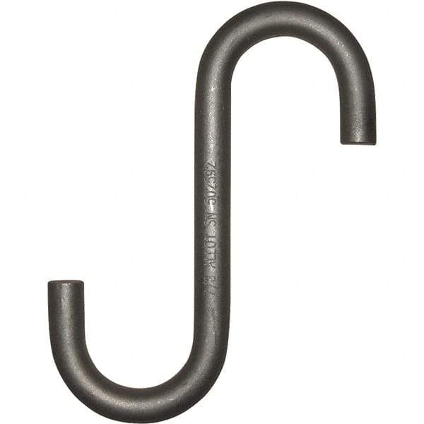 Peerless Chain - Trade Size 3/4", 2-1/4" Opening, Alloy Steel Shot Blasted/Rust Inhibitor S-Hook - 1,750 Lb Capacity, 3/4" Wire, 8-1/4" OAL - Caliber Tooling