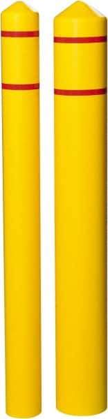 Eagle - 5-1/4" Wide x 5-1/4" Deep x 56" High, 4" Bumper Post Sleeve - Yellow, HDPE, 4 Lb, Smooth Surface - Caliber Tooling