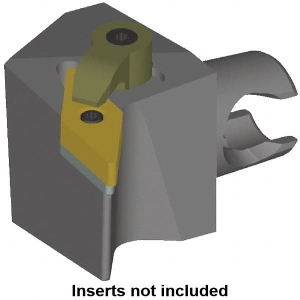 Kennametal - Left Hand Cut, Size KM25, VN.. Insert Compatiblity, Modular Turning & Profiling Cutting Unit Head - 28.5mm Ctr to Cutting Edge, 30mm Head Length, Series KM Mini - Caliber Tooling