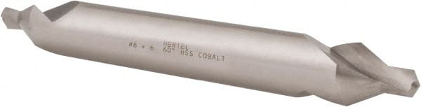 Hertel - #8 Plain Cut 60° Incl Angle Cobalt Combo Drill & Countersink - Caliber Tooling