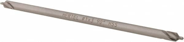 Hertel - #1 Plain Cut 90° Incl Angle High Speed Steel Combo Drill & Countersink - Caliber Tooling