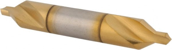 Hertel - #4 Plain Cut 60° Incl Angle High Speed Steel Combo Drill & Countersink - Caliber Tooling