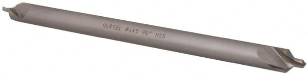 Hertel - #4 Plain Cut 90° Incl Angle High Speed Steel Combo Drill & Countersink - Caliber Tooling