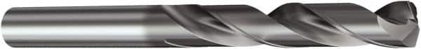 Sandvik Coromant - 13mm 140° Spiral Flute Solid Carbide Screw Machine Drill Bit - TiAlN Finish, Right Hand Cut, 2.3622" Flute Length, 4.2126" OAL, Split Point, Straight Shank - Caliber Tooling