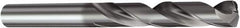 Sandvik Coromant - 4.9mm 140° Spiral Flute Solid Carbide Screw Machine Drill Bit - TiAlN Finish, Right Hand Cut, 1.1024" Flute Length, 2.5984" OAL, Split Point, Straight Shank - Caliber Tooling