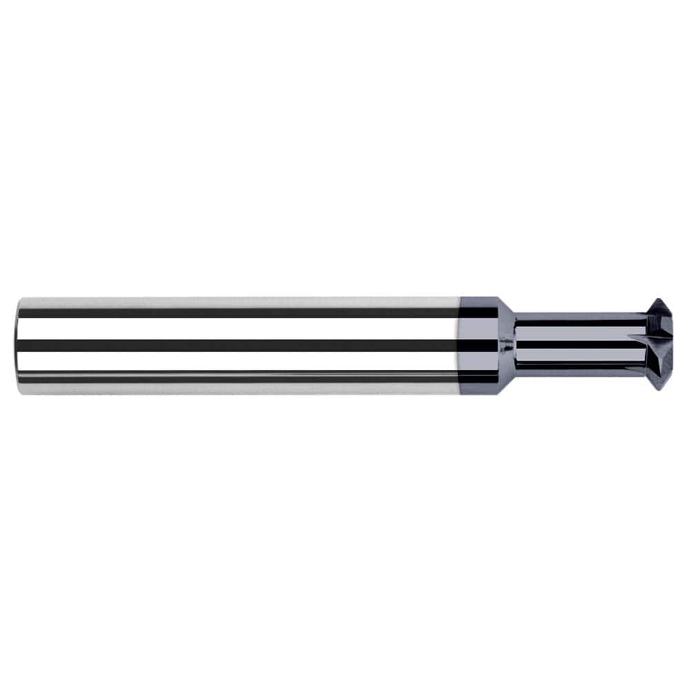 Harvey Tool - 1/4° 1/4" Cut Diam, 0.129" Cut Width, 1/4" Shank, Solid Carbide Double-Angle Cutter - Exact Industrial Supply