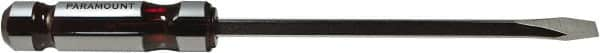 Paramount - 318mm OAL Standard Slotted Screwdriver - 203mm Blade Length, Square Shank, Acetate Handle - Caliber Tooling