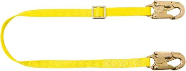 PRO-SAFE - 100' Long, 350 Lb Capacity, 1 Leg Locking Snap Hook Harness Lifeline - 5/8" Diam, Co-Polymer Rope, Locking Snap Hook Anchorage Connection - Caliber Tooling