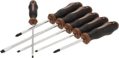 Paramount - 6 Piece Slotted & Phillips Screwdriver Set - Bit Sizes: Philips #1 & #2 - Caliber Tooling