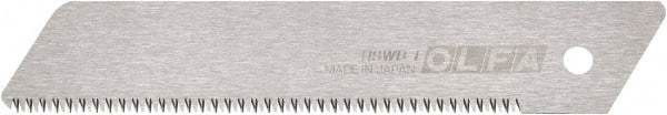 Olfa - 1 Piece Steel Serrated Blade - 142mm OAL, 5-37/64" Blade Length, 0.02" Blade Thickness - Caliber Tooling