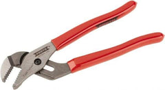 Proto - 7" OAL, 1-3/32" Max Capacity, 13/16" Jaw Length x 3/8" Jaw Width, 5 Position Gooseneck Tongue & Groove Pliers - Serrated Straight Jaws, Standard Head, Vinyl Handles - Caliber Tooling