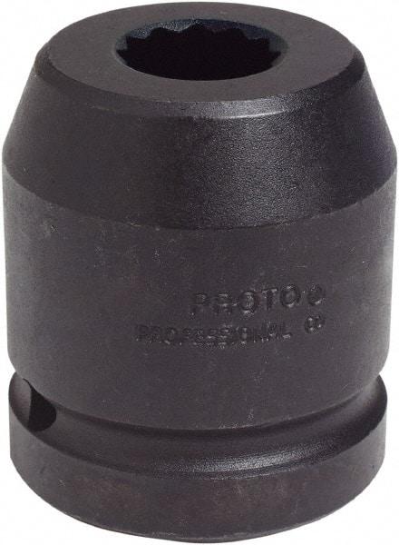 Proto - 1" Drive 2-1/4" Standard Impact Socket - 12 Points, 3-3/16" OAL - Caliber Tooling