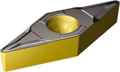 Sandvik Coromant - VBMT221 MF Grade 2220 Carbide Turning Insert - TiCN/AI2O3/TiN Finish, 35° Diamond, 1/4" Inscr Circle, 1/8" Thick, 1/64" Corner Radius - Caliber Tooling