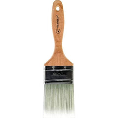 Wooster Brush - 2-1/2" Flat Synthetic Varnish Brush - 2-15/16" Bristle Length, 5.81" Wood Beavertail Handle - Caliber Tooling