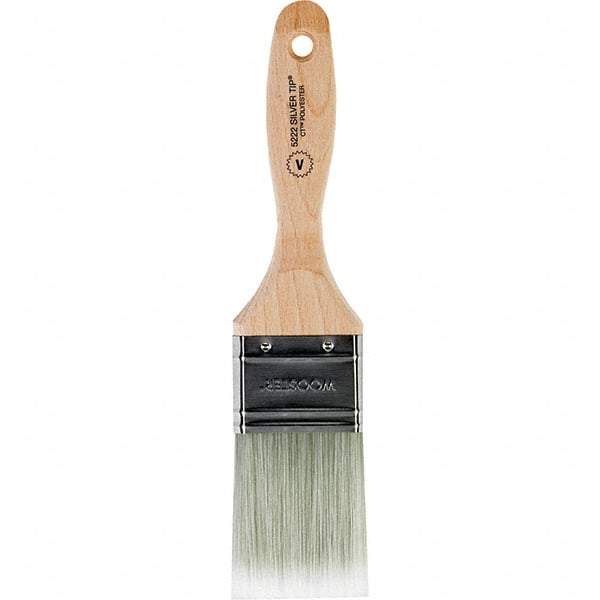 Wooster Brush - 2" Flat Synthetic Varnish Brush - 2-11/16" Bristle Length, 5.81" Wood Beavertail Handle - Caliber Tooling