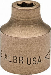 Ampco - 5/16", 1/2" Drive, Standard Hand Socket - 6 Points, 1-3/16" OAL, Aluminum Bronze - Caliber Tooling