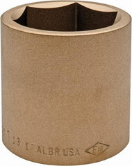 Ampco - 1-13/16", 3/4" Drive, Standard Hand Socket - 6 Points, 2-9/16" OAL, Aluminum Bronze - Caliber Tooling