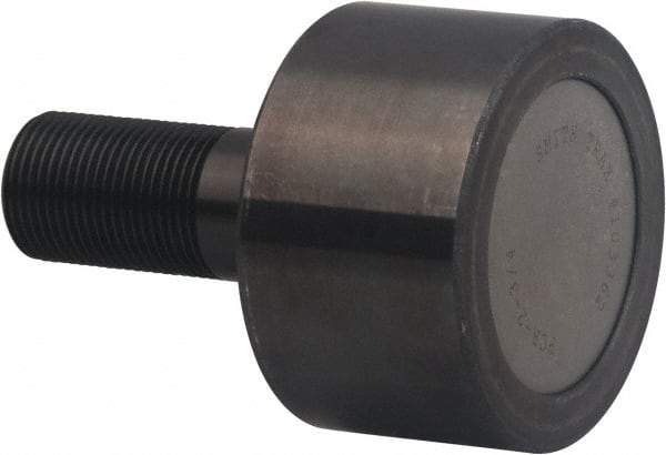 Accurate Bushing - 7" Roller Diam x 3" Width, 2-1/2" Stud Diam x 5-1/2" Length, Plain Stud Load Runner - Carbon Steel, 3-1/4" Thread Length, 2-1/2-12 Thread, 8-1/2" OAL, 35,800 Lb Dynamic Cap, 62,000 Lb Static Cap - Caliber Tooling