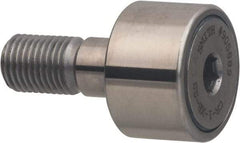 Accurate Bushing - 1-1/8" Roller Diam x 5/8" Width, 7/16" Stud Diam x 1" Length, Sealed Stud Cam Follower with Hex - Stainless Steel, 1/2" Thread Length, 7/16-20 Thread, 1.63" OAL, 1,560 Lb Dynamic Cap - Caliber Tooling