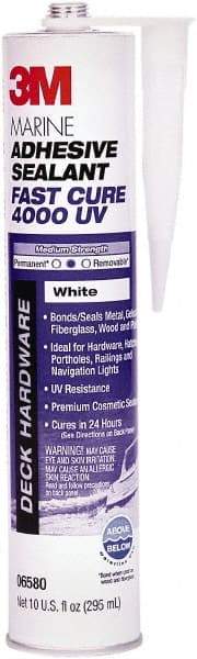 3M - 12.8 oz Cartridge White Polyether Hybrid Adhesive Sealant - 190°F Max Operating Temp, 20 min Tack Free Dry Time - Caliber Tooling