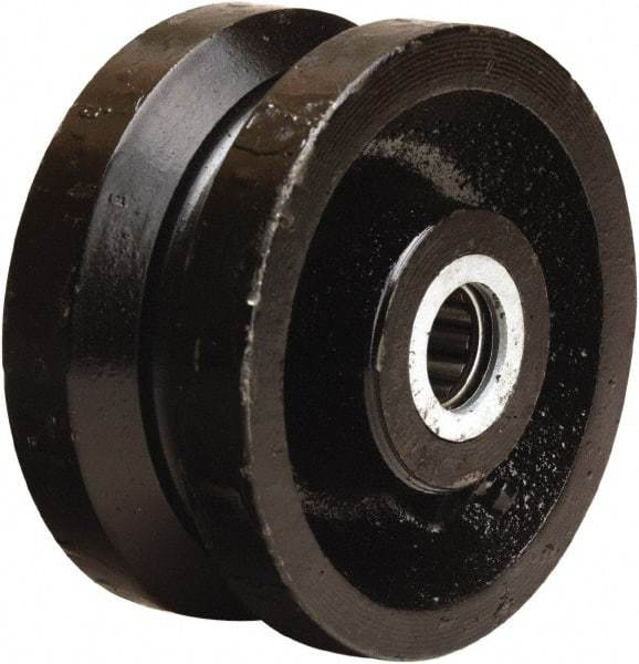 Hamilton - 4 Inch Diameter x 2 Inch Wide, Cast Iron Caster Wheel - 800 Lb. Capacity, 2-3/16 Inch Hub Length, 5/8 Inch Axle Diameter, Straight Roller Bearing - Caliber Tooling