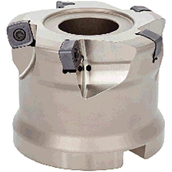 Tungaloy - 4" Cut Diam, 1-1/2" Arbor Hole, Indexable High-Feed Face Mill - Caliber Tooling