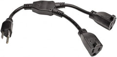 Tripp-Lite - 1', 18/3 Gauge/Conductors, Black Indoor Replacement Cord - 0 Receptacles, 10 Amps, 120 VAC, UL SJT, NEMA 5-15P - Caliber Tooling