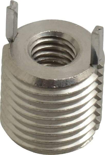 Recoil - M6x1.00 Internal, M12x1.25 External, 12mm Insert Length, Heavy Duty Keylocking Thread Inserts - Stainless Steel, Passivated Finish, Grade 303 - Exact Industrial Supply