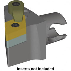 Kennametal - Right Hand Cut, Size KM25, DN.. Insert Compatiblity, Modular Turning & Profiling Cutting Unit Head - 16mm Ctr to Cutting Edge, 30mm Head Length, Series KM Mini - Caliber Tooling