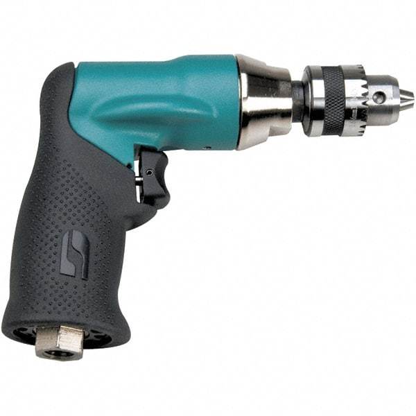 Dynabrade - 1/4" Keyed Chuck - Pistol Grip Handle, 500 RPM, 23 CFM, 0.4 hp - Caliber Tooling