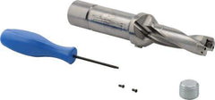 Iscar - 2-1/4" Max Drill Depth, 3xD, 3/4" Diam, Indexable Insert Drill - 1" Shank Diam, Straight Shank - Caliber Tooling