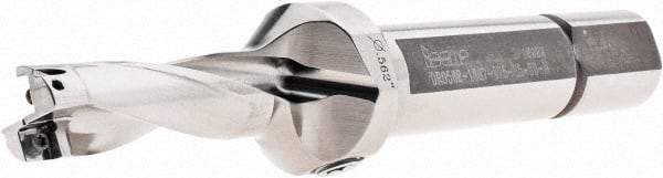 Iscar - 1.69" Max Drill Depth, 3xD, 9/16" Diam, Indexable Insert Drill - 3/4" Shank Diam, Straight Shank - Caliber Tooling