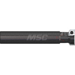 Indexable High-Feed End Mill: 1″ Cylindrical Shank Uses 2 ADEH Inserts, 0.38″ Max Depth, Through Coolant