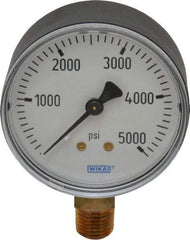 Wika - 2-1/2" Dial, 1/4 Thread, 0-5,000 Scale Range, Pressure Gauge - Lower Connection Mount, Accurate to 3-2-3% of Scale - Caliber Tooling